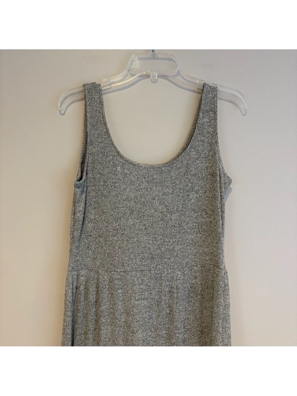 Daily Ritual Ribbed Gray Midi Dress Size M - Picture 2 of 6